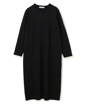  フリルトリミング ニットワンピース