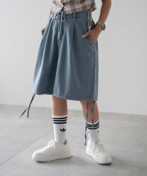  ドロストワイドルーズハーフパンツ