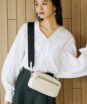  【TREASURE TOPKAPI】シュリンクレザー スクエア 2way ショルダー バッグ