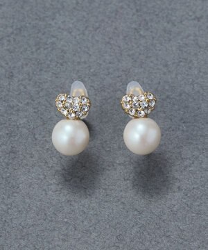  〈痛くないシリーズ/金属アレルギー対応〉タイニーラブパールライトフィットイヤリング　ぷっくりハート