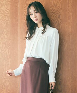  【洗える】ビジュー ブラウス