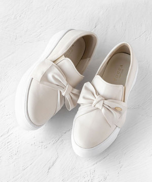 【晴雨兼用・軽量】NUANCE RIBBON SNEAKERS スニーカー