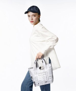  傘生地を使用した撥水ミニトートバッグ S NEWS-PAPER SR412
