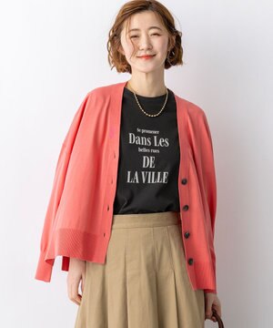  【WEB&一部店舗限定】スビンハイツイスト Vネック カーディガン