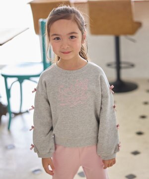  袖リボン トレーナー