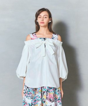  ボリュームスリーブトップ