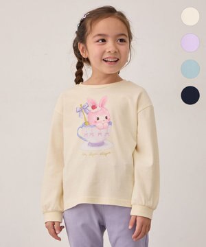  アニマルモチーフ長袖Tシャツ