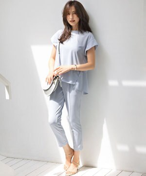  【吸湿冷感】スタイルアップジャージー パンツ