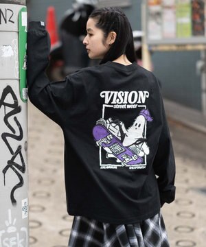  【ユニセックス着用ITEM】別注VISIONゴーストスケーターグラフィックT（LS）