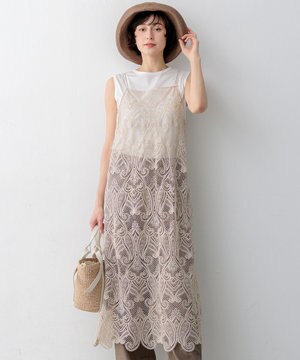  【先行予約】ペイズリーレース キャミソールワンピース