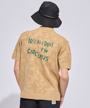 【MEN】DOVEモチーフ ニットモックネック ゴルフ