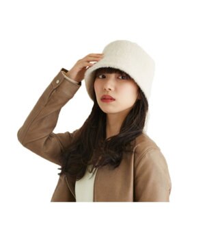  【洗える】estaa アンゴラ風バケットハット