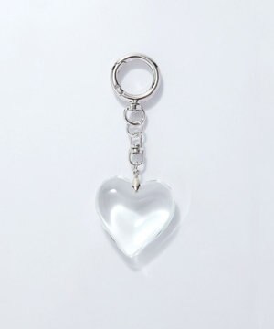  ビッグハートバッグチャーム　クリア