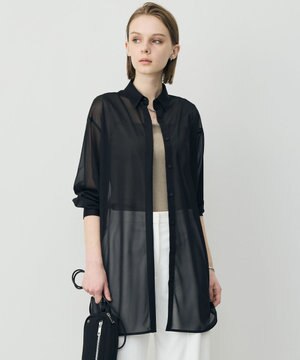  ハイゲージチュール ロングシャツ