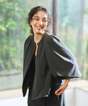 【UVカット/撥水/接触冷感】ギャザーブラウス ラッシュガード