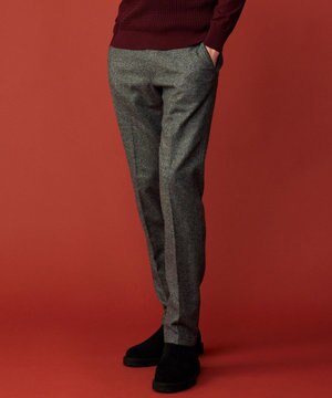  【ストレッチ/JAPANファブリック】カシミヤブレンドリサイクルウール パンツ