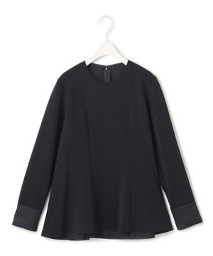 【洗える】ミリオーネダンボールニット ペプラムブラウス