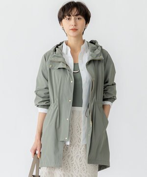  【撥水加工】ナイロン2WAYストレッチ フーデットアウター