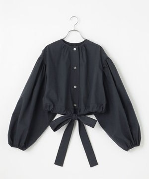  ウエストリボンショートブラウス