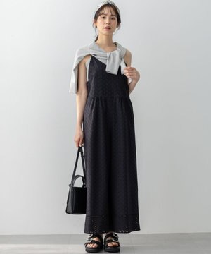  【WEB限定】エンブロイダリーレースサロペット