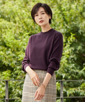  【洗える】SECOND PRINCE モックネック ニット