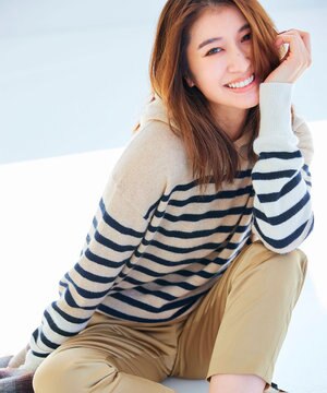  【洗える】ピュアカシミヤミルド フーディーニット