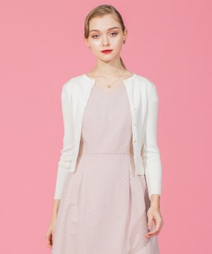  【洗える】SILK RIB CARDIGAN カーディガン