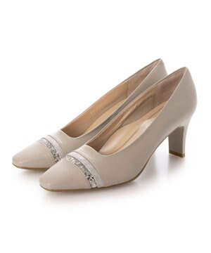  <Riz raffinee>グリッターデザインパンプス