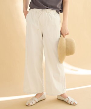  【ウエストゴム】撥水ナイロンベイカーパンツ