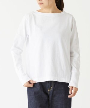  caqu x GoodOn roundneck L/S tee  シンプルゆったりフィットシャツ