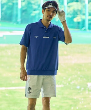 【MEN】スポーティーリブポロシャツ ゴルフ