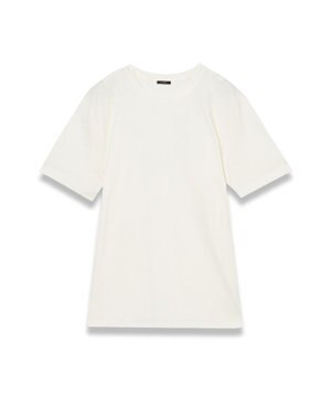  【洗える】コットンシルク　ジャージーティーシャツ