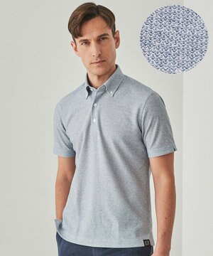 麻混・襟しっかり【洗える/通気性】ノルマンディーリネン ボタンダウンポロシャツ(25年モデル)