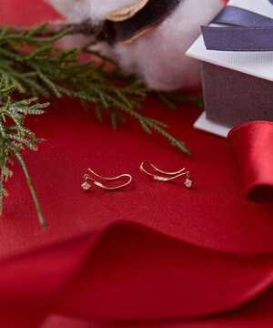  【K10】スウィングビジューピアス&イヤリング