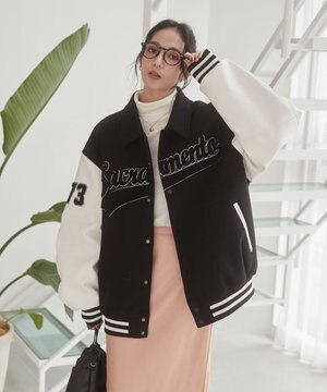  【ユニセックス着用ITEM/SMLサイズ展開】メルトンワッペンスタジャン