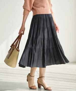 ギャザーライトデシン ティアードスカート