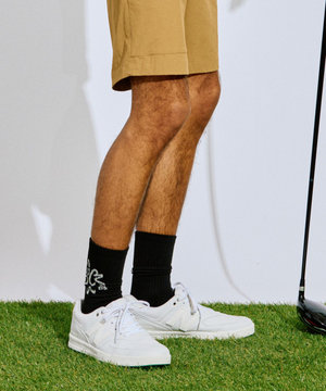 【虫よけ加工】【MEN】サークルロゴ ミドルソックス ゴルフ