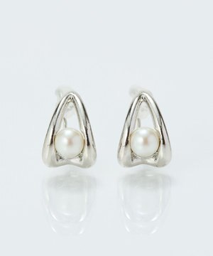  【痛くないシリーズ/金属アレルギー対応】ドロップパールライトフィットイヤリング　シルバー