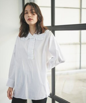 【ANSWER for ほど甘トレンド】フリルカラーシャツ