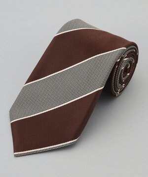  【日本製】西陣ネクタイ_レジメンタルストライプ柄