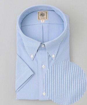  【KING SIZE】【J.PRESS OXFORD JERSEY】カノコインレイマイクロストライプ パッチポケットシャツ / B.D.