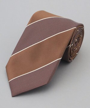  【日本製】西陣ネクタイ_レジメンタルストライプ柄