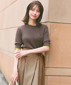 ケーブルニット プルオーバー