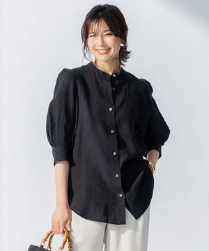 LIBECO パフスリーブ ブラウス