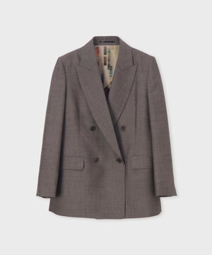  ダブルプレスト シャンブレー ジャケット