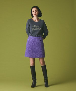  リングウールミニスカート