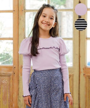  【110-140㎝】パフスリーブ トップス