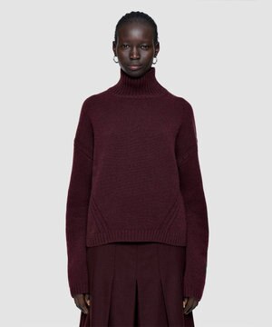  【洗える】リュクスカシミヤハイネックニット