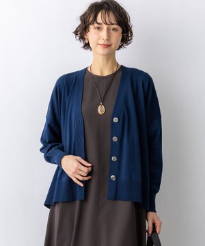  【WEB&一部店舗限定】スビンハイツイスト Vネック カーディガン