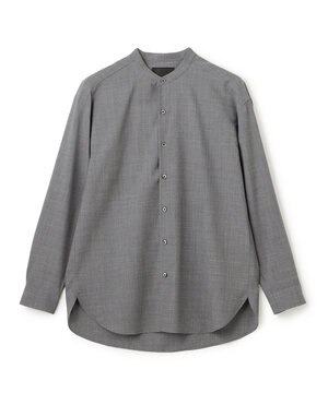  【HIGH GRADE LINE】テックウールポプリン    バンドカラーシャツ
